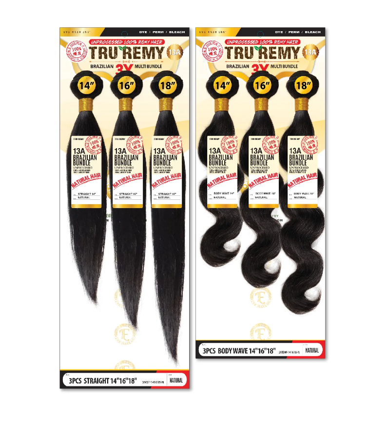 Tru Remy 13A MultiPack 100% Brazilian Remy Body Wave Hair