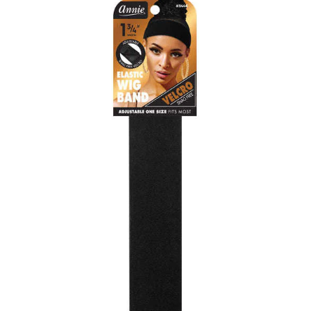 Annie Velcro Elastic Wig Band - Black