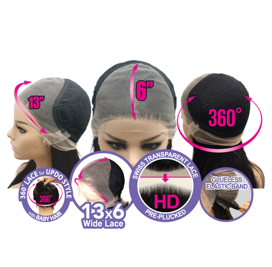 Tru Wig Human Hair Blended 13x6 360 Lace Wig - PHB-Melody