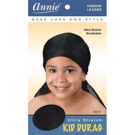 Annie Kids Spandex Durag - Black