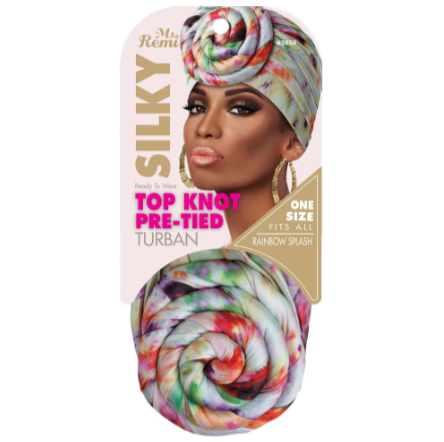 Ms. Remi Silky Top Knot Pre-Tied Turban Assorted Colors