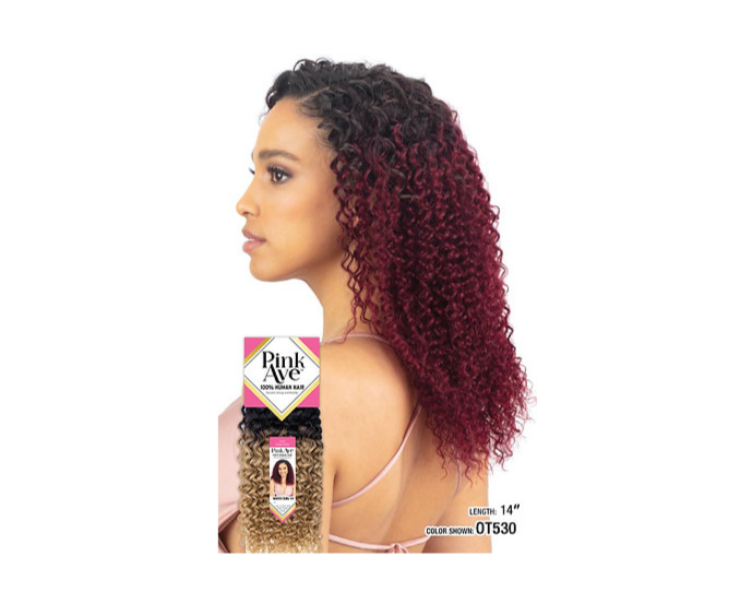 Pink Ave - Human Hair Weaving 12" - Water Curl