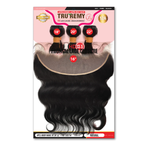 Tru Remy Value Pack With Closure Bodywave - 18"20"22" + 16" Closure