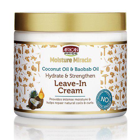 African Pride Moisture Miracle Leave In Conditioner Cream Hydrate & Strengthen 18 oz