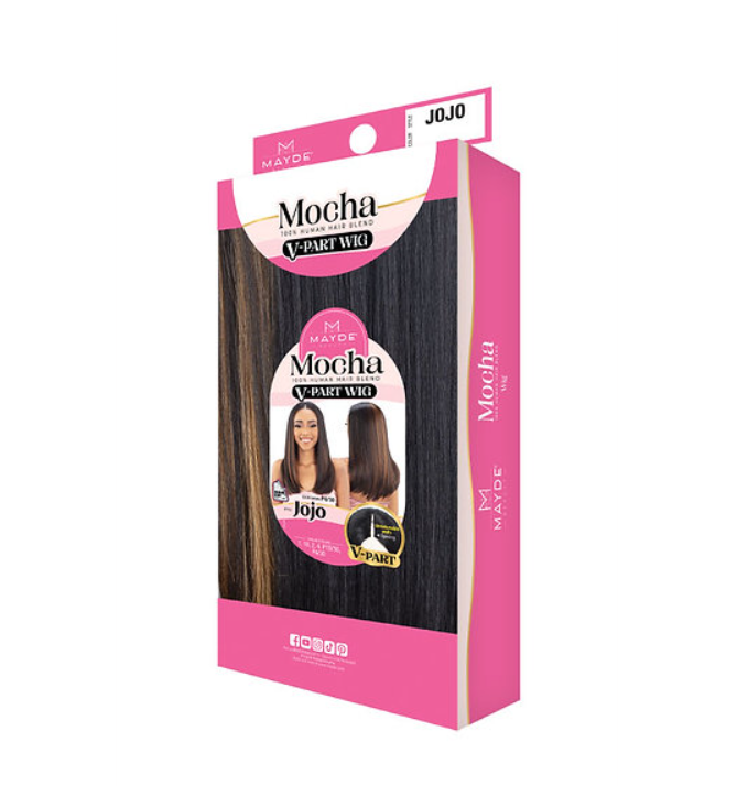 Mayde Beauty Mocha V Part Wig Human Hair Blend - JoJo